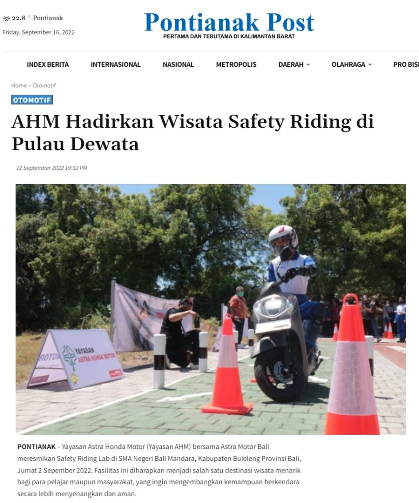 Ahm Hadirkan Wisata Safety Riding Di Pulau Dewata Astra Motor