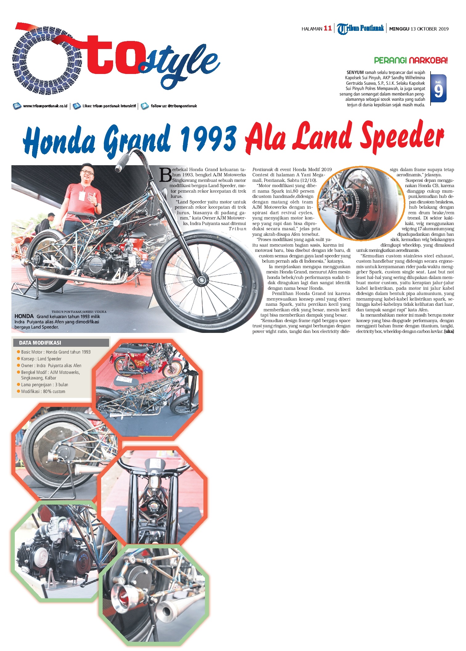 Honda Grand 1993 Ala Land Speeder Astra Motor Kalimantan Barat