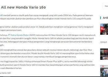 Spesifikasi All new Honda Vario 160