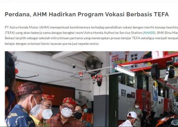 Perdana, AHM Hadirkan Program Vokasi Berbasis TEFA