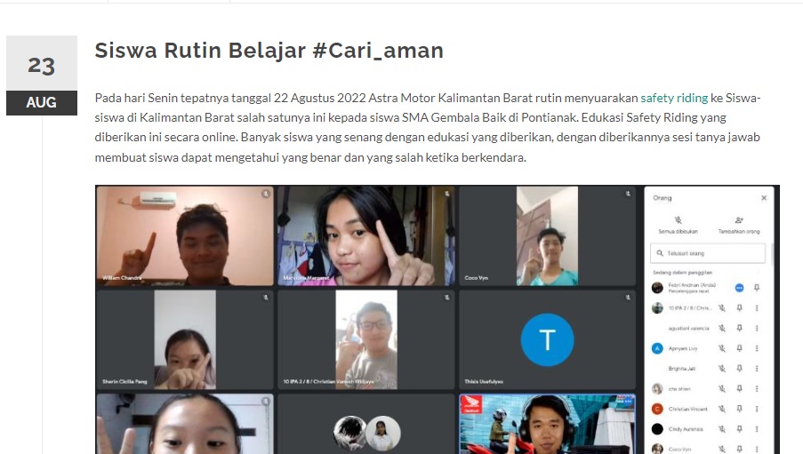 Siswa Rutin Belajar #Cari_aman