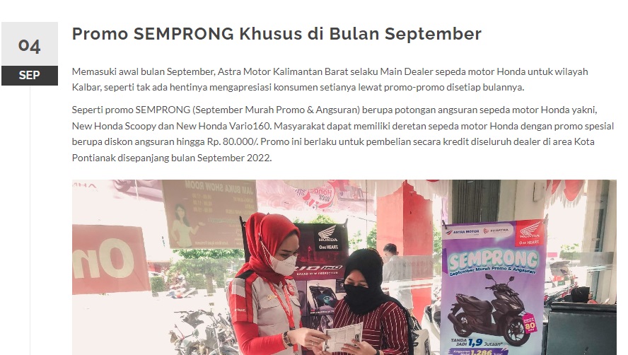 Promo SEMPRONG Khusus di Bulan September