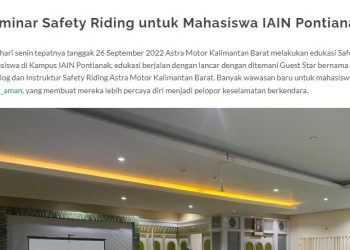 Seminar Safety Riding untuk Mahasiswa IAIN Pontianak