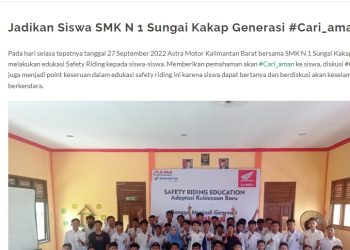 Jadikan Siswa SMK N 1 Sungai Kakap Generasi #Cari_aman