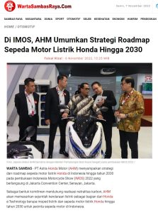 Di Imos Ahm Umumkan Strategi Roadmap Sepeda Motor Listrik Honda Hingga