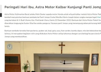 Peringati Hari Ibu, Astra Motor Kalbar Kunjungi Panti Jompo