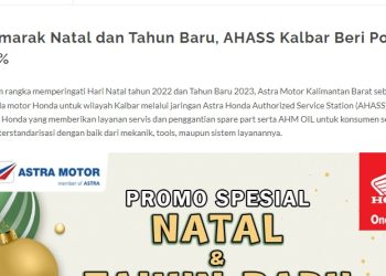 Semarak Natal dan Tahun Baru, AHASS Kalbar Beri Potongan 50%