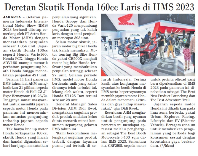 Deretan Skutik Honda Cc Laris Di Iims Astra Motor Kalimantan