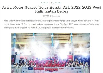 Astra Motor Sukses Gelar Honda DBL 2022-2023 West Kalimantan Series