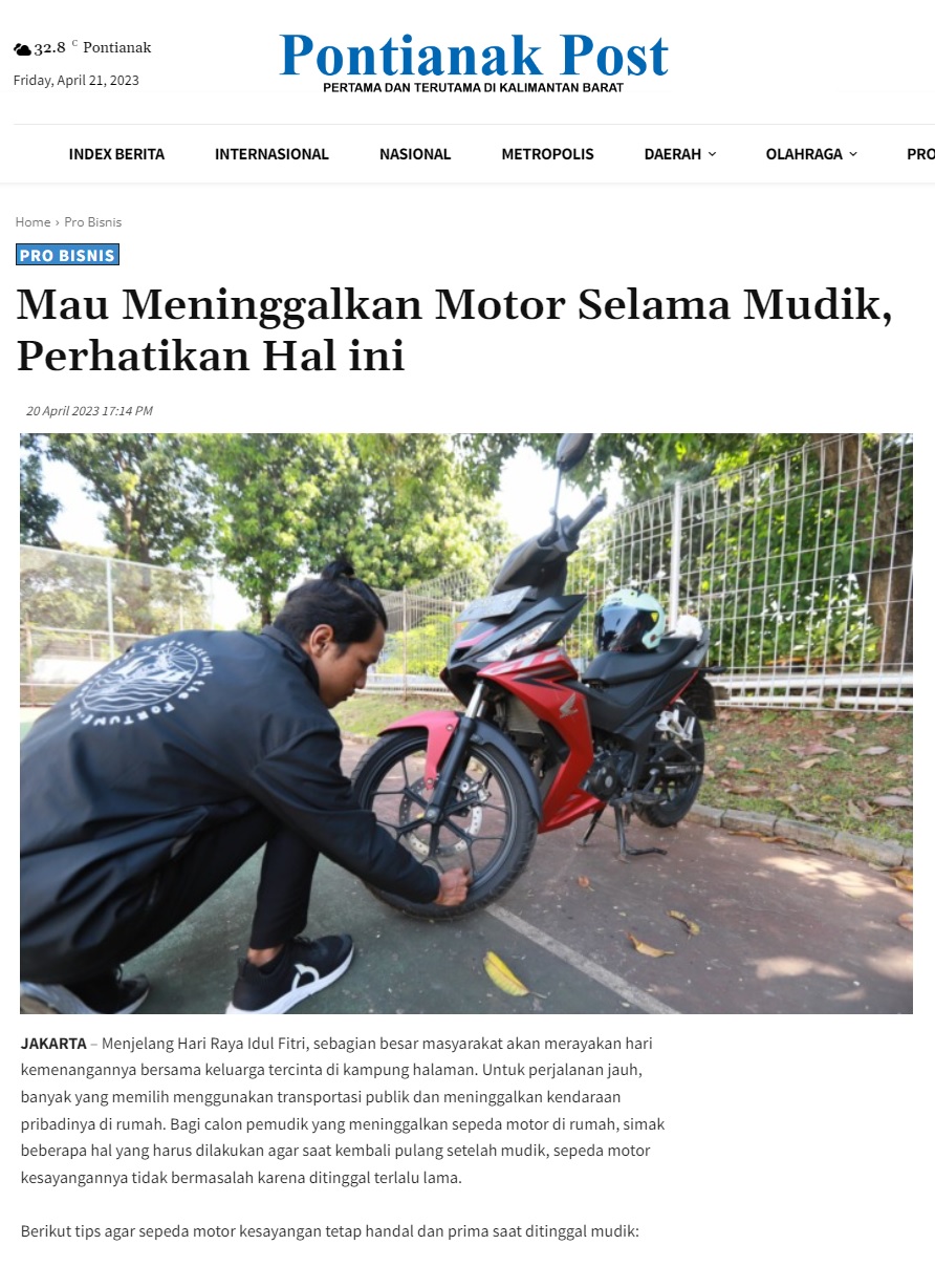 Mau Meninggalkan Motor Selama Mudik, Perhatikan Hal Ini – Astra Motor ...