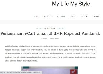 Perkenalkan #Cari_aman di SMK Koperasi Pontianak