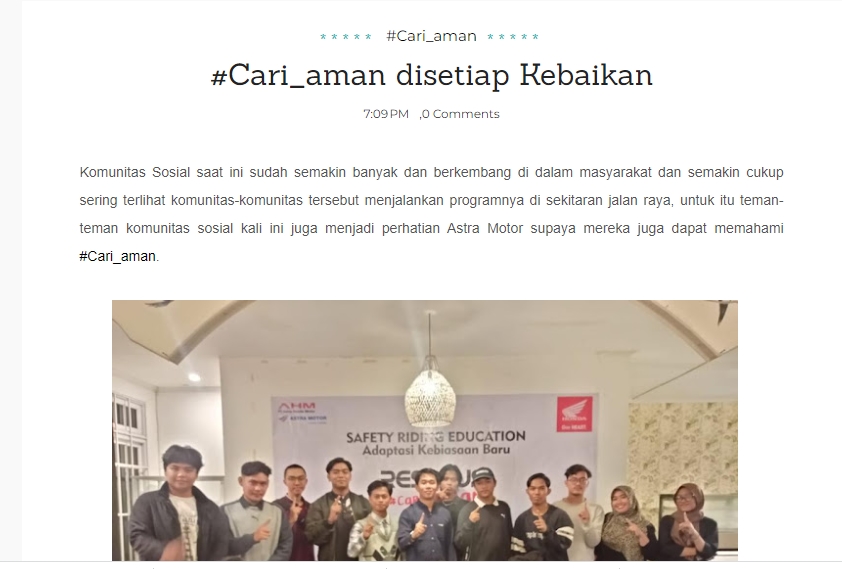 #Cari_aman disetiap Kebaikan