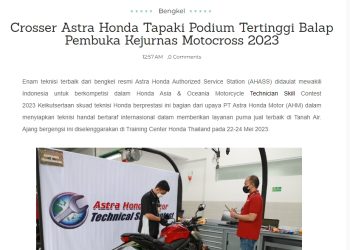 Crosser Astra Honda Tapaki Podium Tertinggi Balap Pembuka Kejurnas Motocross 2023
