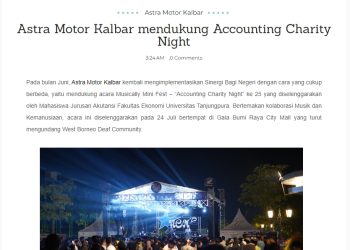Astra Motor Kalbar mendukung Accounting Charity Night