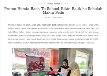 Promo Honda Back To School, Bikin Balik ke Sekolah Makin Pede