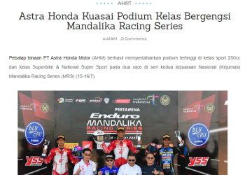 Astra Honda Kuasai Podium Kelas Bergengsi Mandalika Racing Series