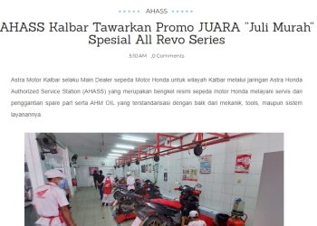 AHASS Kalbar Tawarkan Promo JUARA “Juli Murah” Spesial All Revo Series