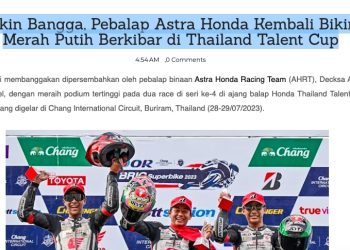 Bikin Bangga, Pebalap Astra Honda Kembali Bikin Merah Putih Berkibar di Thailand Talent Cup