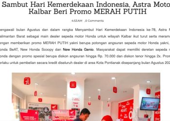 Sambut Hari Kemerdekaan Indonesia, Astra Motor Kalbar Beri Promo MERAH PUTIH