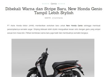 Dibekali Warna dan Stripe Baru, New Honda Genio Tampil Lebih Stylish