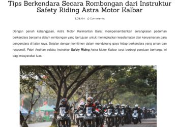 Tips Berkendara Secara Rombongan dari Instruktur Safety Riding Astra Motor Kalbar