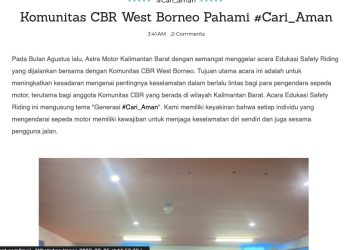 Komunitas CBR West Borneo Pahami #Cari_Aman