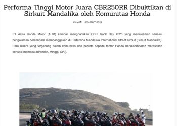 Performa Tinggi Motor Juara CBR250RR Dibuktikan di Sirkuit Mandalika oleh Komunitas Honda