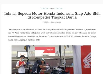 Teknisi Sepeda Motor Honda Indonesia Siap Adu Skill di Kompetisi Tingkat Dunia