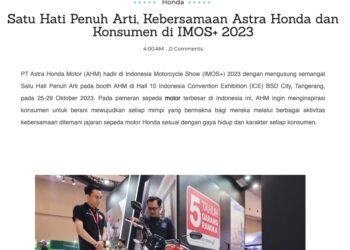 Satu Hati Penuh Arti, Kebersamaan Astra Honda dan Konsumen di IMOS+ 2023