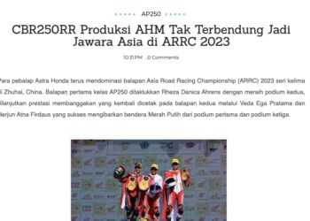 CBR250RR Produksi AHM Tak Terbendung Jadi Jawara Asia di ARRC 2023