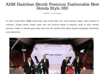 AHM Hadirkan Skutik Premium Fashionable New Honda Stylo 160