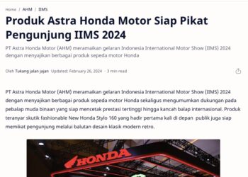 Produk Astra Honda Motor Siap Pikat Pengunjung IIMS 2024