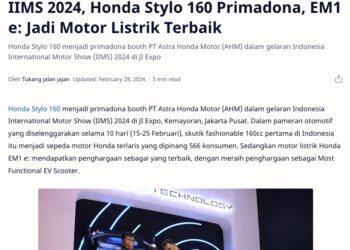 IIMS 2024, Honda Stylo 160 Primadona, EM1 e: Jadi Motor Listrik Terbaik
