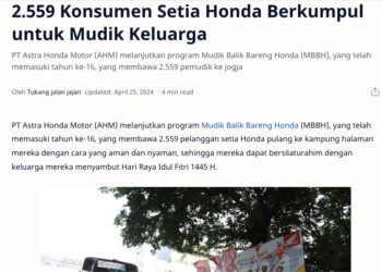 2.559 Konsumen Setia Honda Berkumpul untuk Mudik Keluarga
