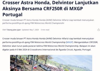 Crosser Astra Honda, Delvintor Lanjutkan Aksinya Bersama CRF250R di MXGP Portugal