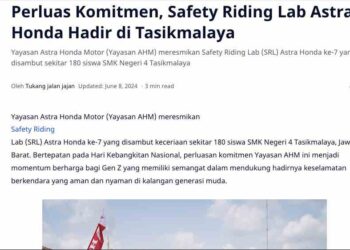 Perluas Komitmen, Safety Riding Lab Astra Honda Hadir di Tasikmalaya