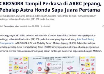 CBR250RR Tampil Perkasa di ARRC Jepang, Pebalap Astra Honda Sapu Juara Pertama