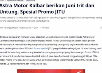 Astra Motor Kalbar berikan Juni Irit dan Untung, Spesial Promo JITU