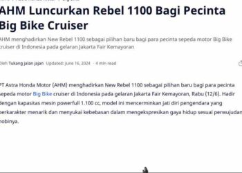 AHM Luncurkan Rebel 1100 Bagi Pecinta Big Bike Cruiser