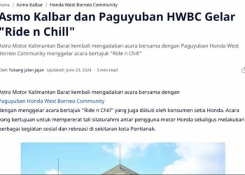 Asmo Kalbar dan Paguyuban HWBC Gelar "Ride n Chill"