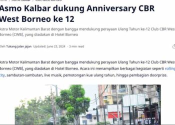 Asmo Kalbar dukung Anniversary CBR West Borneo ke 12