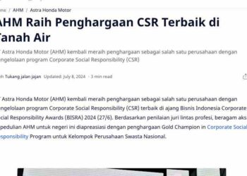 AHM Raih Penghargaan CSR Terbaik di Tanah Air