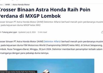 Crosser Binaan Astra Honda Raih Poin Perdana di MXGP Lombok