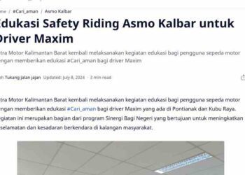 Edukasi Safety Riding Asmo Kalbar untuk Driver Maxim