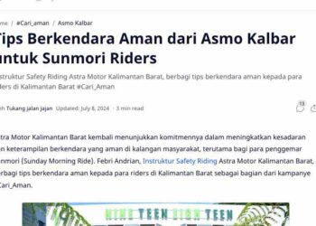 Tips Berkendara Aman dari Asmo Kalbar untuk Sunmori Riders