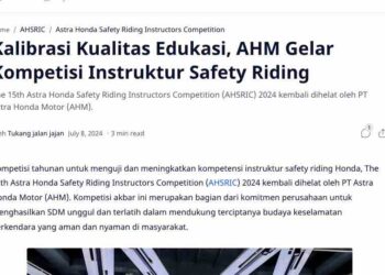 Kalibrasi Kualitas Edukasi, AHM Gelar Kompetisi Instruktur Safety Riding