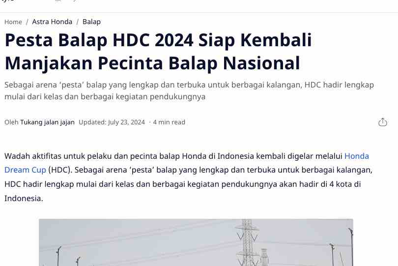 Pesta Balap HDC 2024 Siap Kembali Manjakan Pecinta Balap Nasional