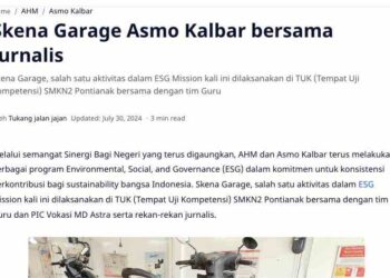 Skena Garage Asmo Kalbar bersama Jurnalis