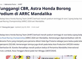 Tunggangi CBR, Astra Honda Borong Podium di ARRC Mandalika