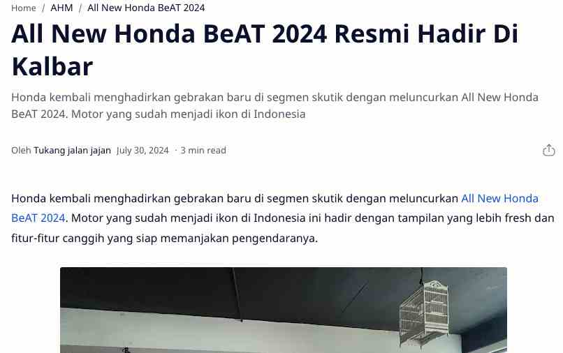 All New Honda BeAT 2024 Resmi Hadir Di Kalbar